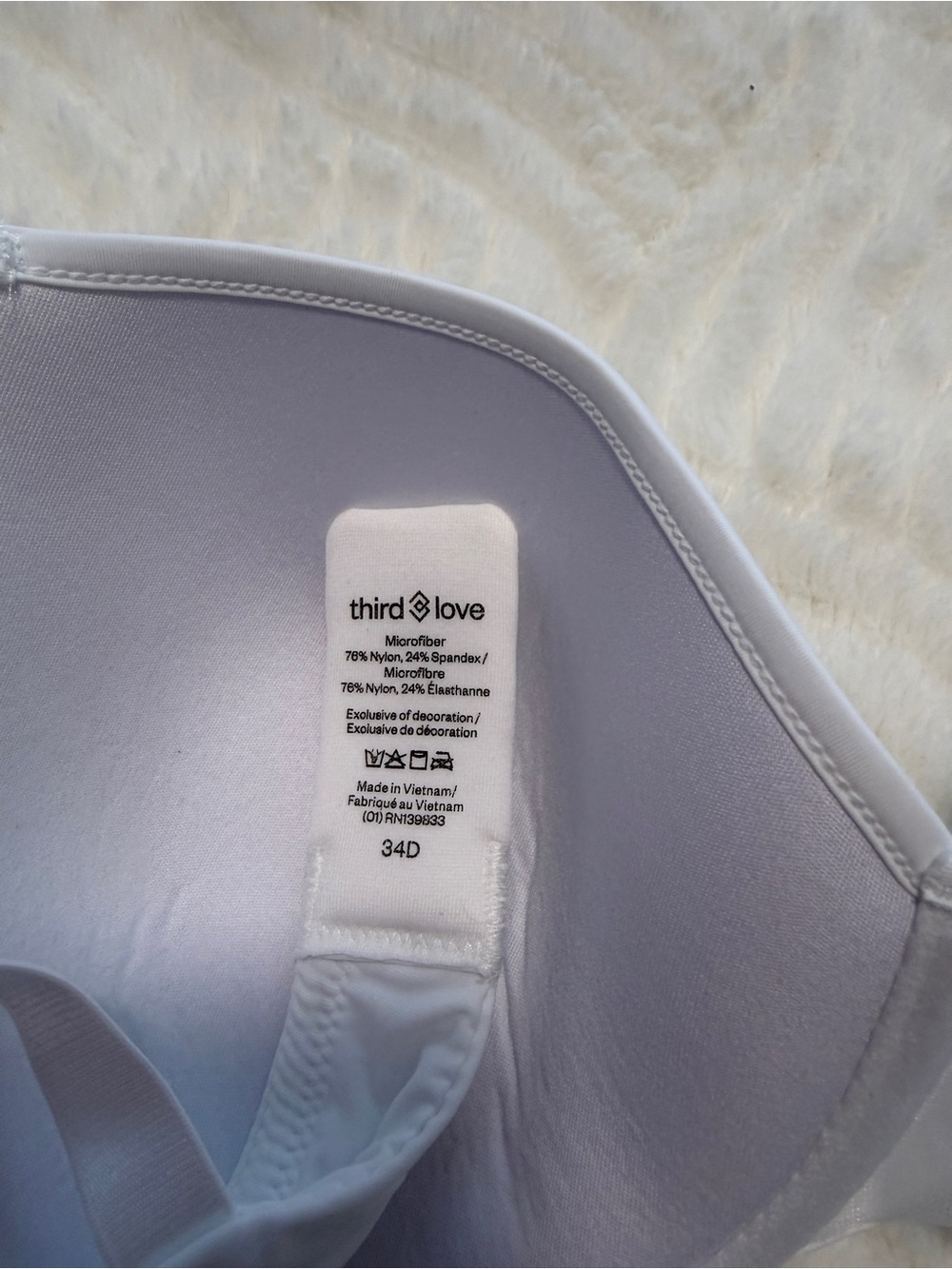 ThirdLove White T-Shirt Bra with tags - Picture 6 of 8